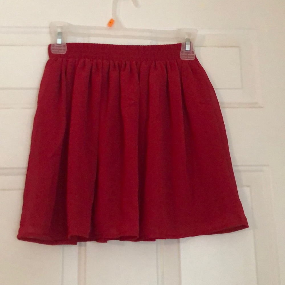 Adorable red skirt!